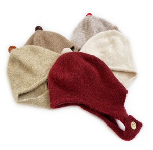 Bonnet en <span class=keywords><strong>laine</strong></span> tricoté doux avec logo personnalisé, à capuche et cache-oreilles, style Big <span class=keywords><strong>Point</strong></span> Top, chaud, pour l'extérieur, mode urbaine, unisexe, pour l'hiver froid - Product Image 6