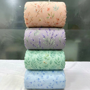 Fabricant de tissus imprimés numériquement en polyester doux personnalisé pour vêtements, robes et produits textiles de maison - Product Image 1