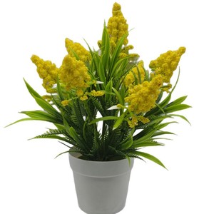 Plante artificielle de lavande pour fleuriste, 25 cm, pot en plastique, décoration intérieure/extérieure, verdure décorative - Product Image 5