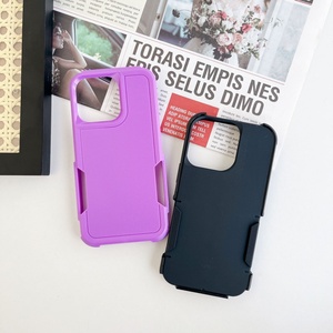 Funda Protectora Resistente de TPU y PC para iPhone 13 Pro, 15, 14, 16 Pro Max, Antigolpes, Rígida, 3 en 1 - Product Image 1