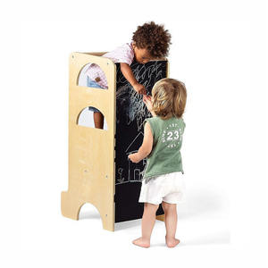 <span class=keywords><strong>Tour</strong></span> de jeu d'escalade en bois avec toboggan et tableau noir <span class=keywords><strong>tour</strong></span> d'apprentissage escabeau aide de cuisine - Product Image 4