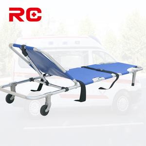 Fabricante directo Simple plegable de emergencia de dos ruedas y dos patas Hospital paciente plegable Camilla Carro con ruedas - Product Image 1