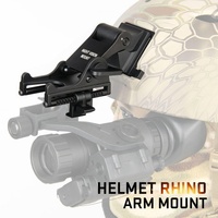 Support de casque tactique pliable en alliage d'aluminium pour vision nocturne NVG, résistant à l'eau, noir, compatible PVS7/PVS14/PVS15/PVS18