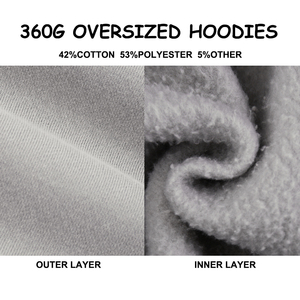 Sudadera con capucha en blanco para hombre, ropa de gimnasio, ropa de calle, ropa de algodón de gran tamaño, desgastada, vintage, lavado ácido, logotipo personalizado - Product Image 3