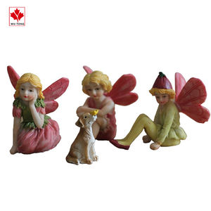 Statuette di <span class=keywords><strong>Fate</strong></span> in Miniatura <span class=keywords><strong>con</strong></span> <span class=keywords><strong>Ali</strong></span> in Resina Dipinte a Mano su Misura Accessori per Vasi da Giardino Collezione Marca Wutong - Product Image 4