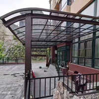 Auvent moderne en alliage d'aluminium pour l'extérieur, étanche à la pluie, transparent pour villa, cour, balcon, terrasse, avant-toit, auvent pour cour et balcon
