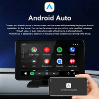 Autoradio sans fil 7 pouces avec CarPlay et Android Auto, navigation GPS, caméra de recul, écran tactile portable, caméra embarquée