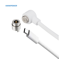Câble de charge magnétique rond à 2 broches de type C USB vers 6 mm pour appareil intelligent, fabriqué par OEM