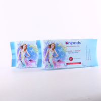 Emballage de serviettes hygiéniques en plastique, sacs en PE blancs avec soufflet latéral, personnalisés, écologiques, pour les soins féminins, OEM