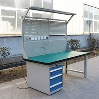 Table d'établi antistatique ESD réglable pour table de travail de laboratoire industriel de réparation de téléphone portable d'ordinateur