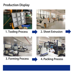 Dùng Một Lần Đóng Băng An Toàn Pet PP Nhiệt Niêm Phong Nhựa Thực Phẩm Đông Lạnh Thịt Bao Bì Khay Hai Ngăn Bản Đồ Khay - Product Image 5