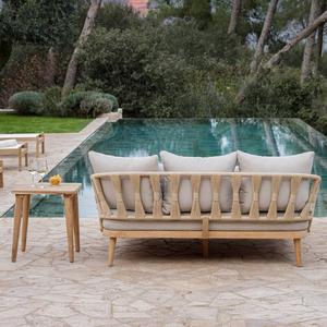 Sang trọng ra cửa sofa Gỗ Tếch đồ nội thất Thái Lan đồ gỗ ngoài trời Vườn dự án sofa Set đồ gỗ ngoài trời nhà máy Trung Quốc - Product Image 3