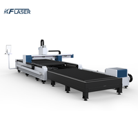 Machine de découpe laser à fibre 3015 avec table échangeuse pour tôles et tubes, entièrement encastrée, double palette, découpeuse laser CNC pour plaques et tuyaux