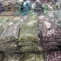 Kualitas Tinggi Bling Datar Bahan Resin Berlian Imitasi Bulat untuk Kuku Aksesoris DIY