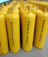Cilindro de Gas Acetileno Vacío de Alta Presión Industrial de 40L, 150 bar, 200 bar