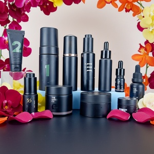 ขวดแก้วสีดำขุ่นป้องกันรังสียูวีสำหรับน้ำมันหอมระเหย บรรจุภัณฑ์ผลิตภัณฑ์บำรุงผิวสุดหรู พร้อมหลอดหยด - Product Image 1