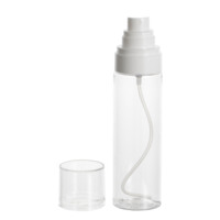 Flacon de lotion en plastique transparent de qualité supérieure avec tête de pompe blanche, adapté aux soins de la peau, tonique, 120 ml, format voyage, rechargeable