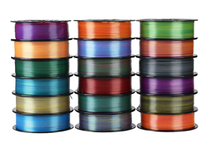 Filamento PLA Bicolor de Seda para Impresoras 3D FDM - Acabado de Seda en Degradado de Dos Tonos Negro Rojo Dorado Azul para Bambu Lab Creality - Product Image 1