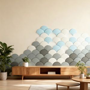 แผ่นอะคูสติก PET คุณภาพสูงสำหรับกันเสียง แผ่นผนัง 3 มิติ PET Felt - Product Image 4