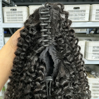 Queue de cheval afro bouclée à prix abordable, 100 % cheveux humains, avec cordon de serrage, extensions de cheveux naturels