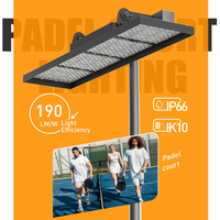 Éclairage de terrain de sport au design révolutionnaire, garantie 5 ans, 190LM/W, éclairage de terrain de padel, étanche IP66, IK10, éclairage sportif