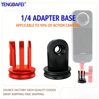 Adaptateur universel en aluminium TENGDAFEI avec vis 1/4 pour accessoires Hero, pour support d'extension Osmo Action Insta360 Vlog
