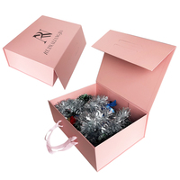 Fabricant logo personnalisé noir petite boîte pliante magnétique luxe fait avec ruban boîte d'emballage de bijoux noeud papillon