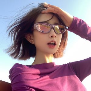 Lunettes de soleil tendance personnalisées avec logo, style vintage, pour femmes, créateur, protection UV400, unisexe, pour hommes, pour fêtes, personnalisées, œil de chat, Y2K - Product Image 1