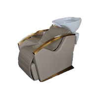 Chaise rouge confortable de lavage de cheveux de salon de lavage de cheveux de tache de produits nouveaux avec la circulation de l'eau et le vapeur