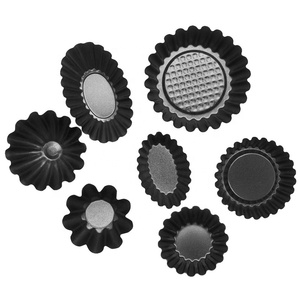 Mini moule à tarte ovale antiadhésif prêt à l'emploi en acier au carbone pour la cuisson de tartelettes et de tartes Outil de cuisson réutilisable - Product Image 5
