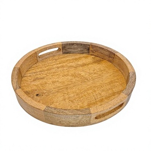 Plato Redondo de Madera Hecho a Mano, Pulido, con Diseño Personalizado de Lujo, Apto para Lavavajillas, Ideal para Fiestas y Regalos, HASAN CRAFT - Product Image 1