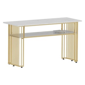 Modern Luxury Metal Nail Table Large <b>Storage</b> Stainless Steel Salon Furniture for Mall Living Room Bedroom School Use Multi <b>Seats</b> - Product Image 6