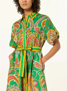 Robe longue décontractée personnalisée Polynésie, avec logo de haute qualité, nouveau design, ceinture pour Alemais Marion, robe chemise boutonnée, écologique et lavable - Product Image 2