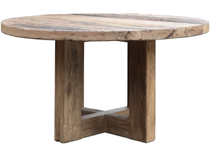 Khai hoang sồi vòng bàn ăn đầy đủ bàn ăn thiết lập với 4 ghế mộc mạc phong cách bàn gỗ - Product Image 3