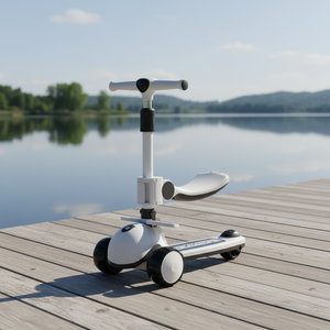 Tricycle électrique pliable 3-en-<span class=keywords><strong>1</strong></span> tendance pour enfants, avec siège, musique, lumières et pédales (cadre en plastique) - Product Image 1