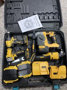 Bộ dụng cụ điện không dây MKT 21V, gồm máy khoan <span class=keywords><strong>13mm</strong></span>, máy mài góc 125mm, cờ lê, máy khoan búa xoay, phụ kiện phần cứng, hiệu quả cao - Product Image 2