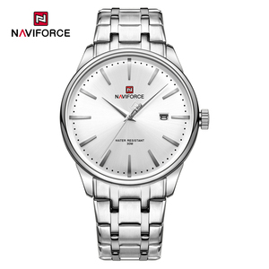 NAVIFORCE 9230 <span class=keywords><strong>SWS</strong></span> Argent Grand Cadran Montre Bracelet en Acier Inoxydable Pour Hommes Quartz Sport Étanche Mains Lumineuses Usine Logo Personnalisé - Product Image 2