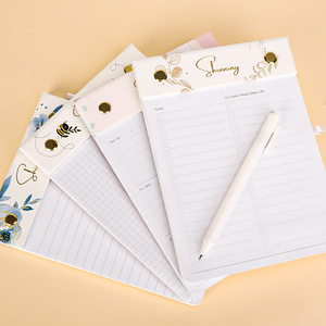 Blocco di scrittura promozionale di consegna veloce cancelleria ecologica personalizzabile elenco delle cose da fare copertina settimanale in pelle per blocco note - Product Image 1