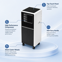 Climatiseur portable domestique Airwens 12000 BTU à fréquence fixe, faible bruit, télécommande, économie d'énergie, double mode