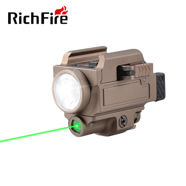 800 Lumens Mini Laser Light and Green Adjustable Rechargeable Tactical Combo Flashlight