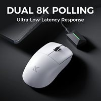 Mselect L7 Pro Mouse Gaming nirkabel, Mouse Gaming nirkabel 2.4ghz RF/BT/kabel koneksi tri-mode 26K Sensor 8K polkadot 39g ultra-ringan