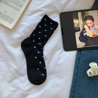 WUYANG FACTORY été chaussettes minces maille perforée amour mignon mi-longueur fille coton chaussettes en gros