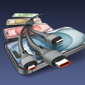 Ldnio Lc97u Phổ Đa-Chức Năng Sạc Cáp Điện Thoại Di Động Máy Tính Bảng 3 Trong 1 Sạc Cáp Bền Nylon Bện 1.2 Mét - Product Image 2