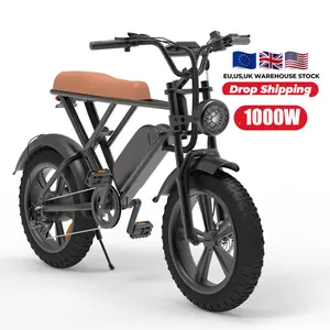 欧盟英国美国仓库库存类似OUXl V8 ebike 2人1000W 48v电动自行车成人电动山地车