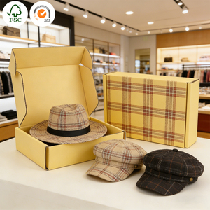 Scatola per Cappello Fedora in Cartone Ondulato Certificato di Alta Qualità per Negozi di Abbigliamento, Spedizioni E-commerce e Confezioni Regalo di Lusso - Product Image 1