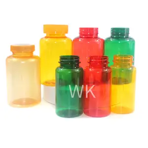 Pharmaceutical color red blue green dark 80cc 100cc 120cc 150cc 200cc pill supplement capsule bottle with CRC
