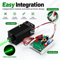 Module laser vert vif ZhonNa 520 nm avec modulation TTL, pour alignement de roues, équipement laser à mise au point réglable, pièces pour usage industriel