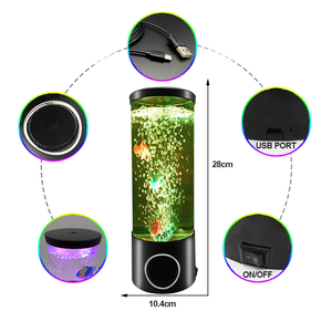 J & R 11 ''Bubble Fish Draadloze Luidsprekerlamp Modern Design Oem/Odm Geluidsmachine En Led Nachtlampje Voor Woonkamer - Product Image 2