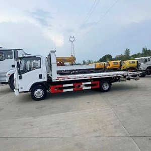 ISUZU KV600 Flat <b>Bed</b> Tow Truck with Mounted Crane Diesel Fuel Manual Transmission Type for Road Rescue Sale - Product Image 3