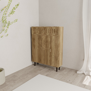 Design moderno pieghevole scarpiera in legno scarpiera armadio con cassetto portaoggetti - Product Image 6